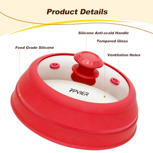 Microwave Splatter Cover (Red / 9inch)