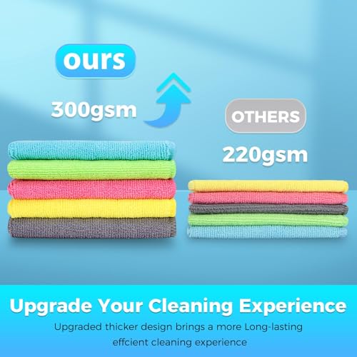 15Pcs Microfiber Cleaning Cloths (Assorted / 11.5x11.5inch-15Pack)