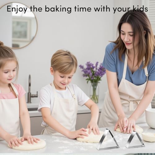 Equilateral Triangle Cookie Cutter Set Large Stainless Steel Geometric Frame Plaque Cookie Cutters Shapes Molds (Equilateral triangle)
