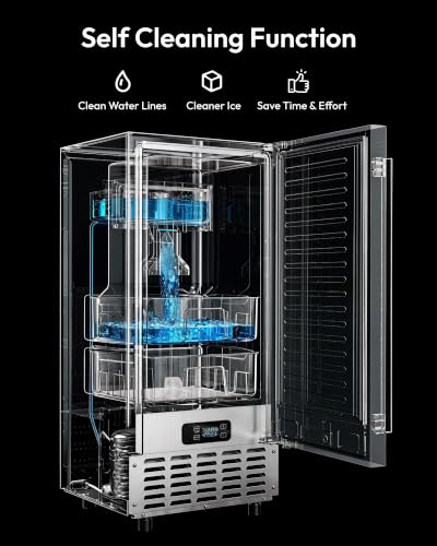 Under Counter Nugget Ice Maker Machine (Silver-)