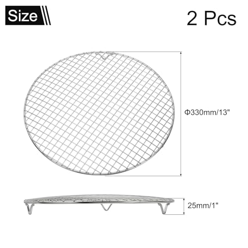 2 Pcs Round Cooking Rack with Legs (2 Count)