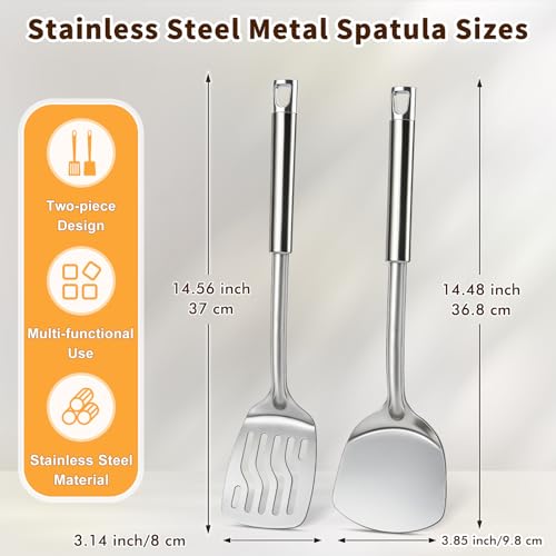 2 Pcs Stainless Steel Spatulas Set (B. 2PC Spatula)