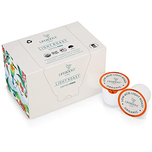 Light Roast Organic Low Acid Coffee K Cups (10 Count (Pack of 1))