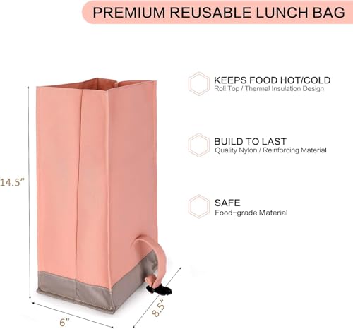 Insulated Lunch Bag Rolltop Lunch Box