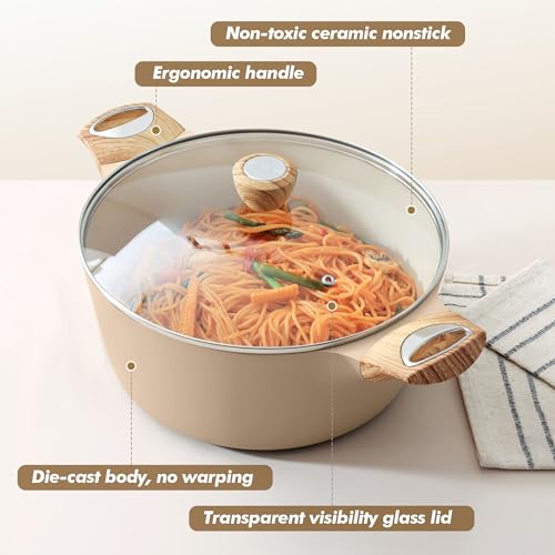 Ceramic Nonstick Pot (8.5 Quarts / Ceramic Taupe)