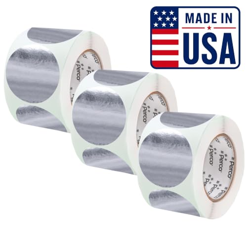 Metallic Silver Perforated Round Circle Dot Sticker 4 (Metallic Silver / 4 Inch)
