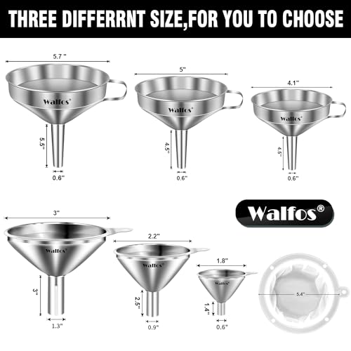 Stainless Steel Funnel (6 Count)