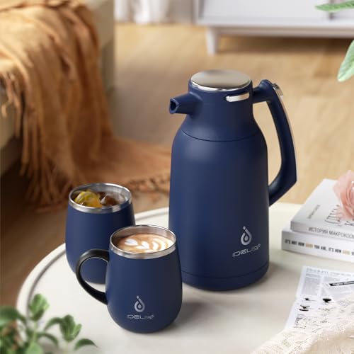 Thermal Coffee Carafe 68oz (Navy Blue / 68 Ounces)