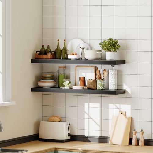Floating Shelves for Wall (Black / 39.4 Inches)