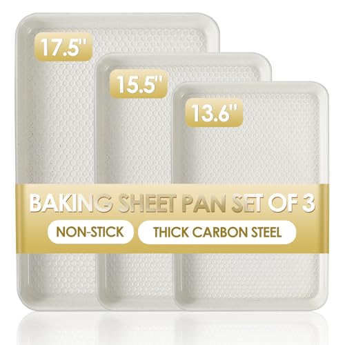 Baking Sheet Pan Set of 3 (Textured White)