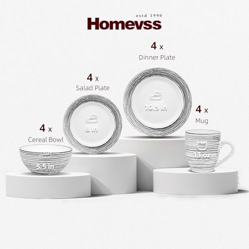 HomeVss 16 Piece Dinnerware Set