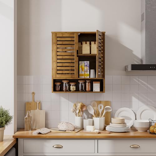 Bathroom Cabinet Wall Mounted (Walnut)