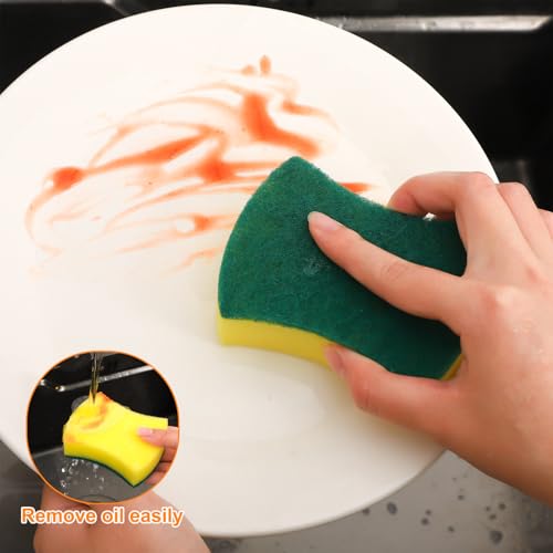200 Pcs Individually Wrapped Sponges Uncompressed Green (100 Count)