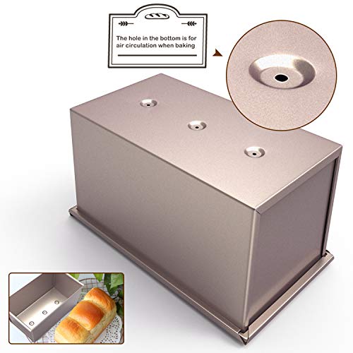 Pullman Loaf Pan with Lid (Champagne Gold 1 lb Flat)