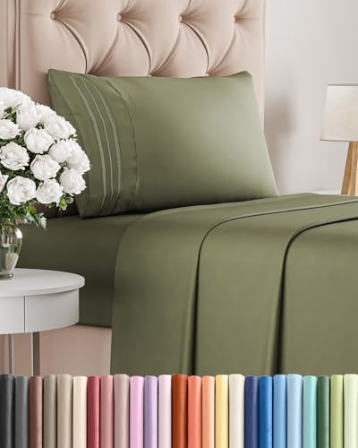 Twin Size 3 Piece Sheet Set (15 - Sage Green / Twin)