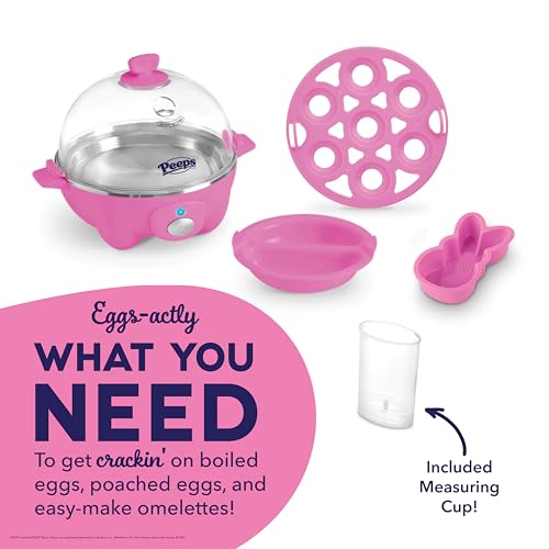 PEEPS & Dash Rapid Egg Cooker (7 Eggs / Pink)
