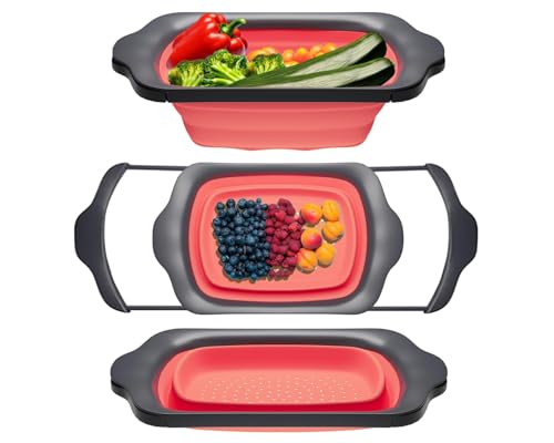 Coral XL Collapsible Silicone Over Sink Colander