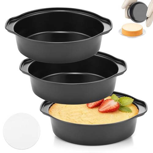 6 Inch Cake Pan (3PCS Black 6 inch Cake Pan)