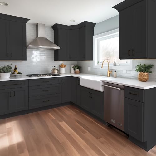 Wall Mounted Cabinet (Charcoal Black / 42" W x 12" D x 30" H)