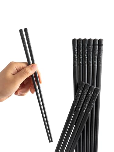 10 Pairs Fiberglass Chopsticks (Black chopsticks)