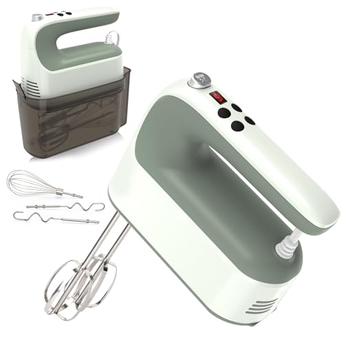 9 Speed Digital Hand Mixer Electric (Light Green)