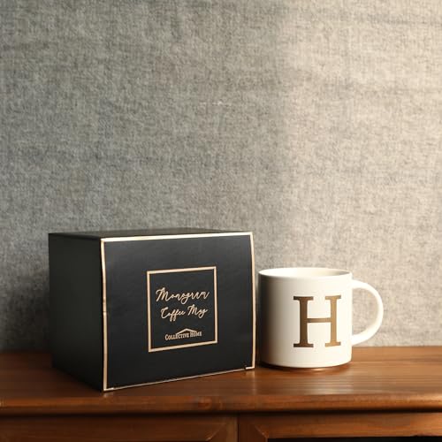 Monogram Ceramic Mugs (gold-H)