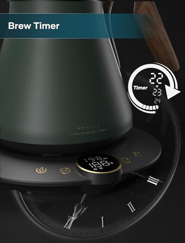 Gooseneck Electric Kettle with ±1℉ Temperature Control 0.9 Liter (Forest Green)