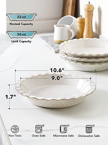 Pie Pans for Baking 9 Inch (Fireworks + Honey Comb)