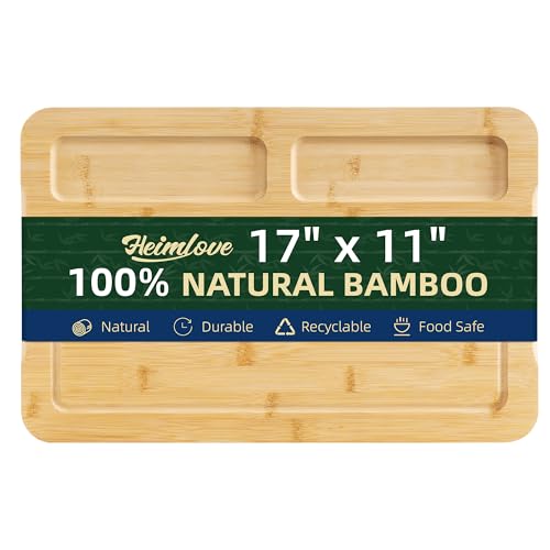 Extra Large Bamboo Cutting Board (17"L x 11"W)