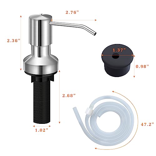 Sink Soap Dispenser for Kitchen Sink (Brushed Nickel)
