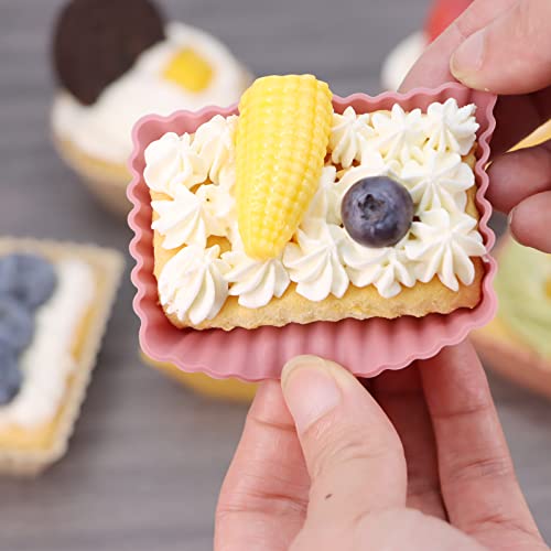 24Pack Silicone Muffin Baking Cups Cupcake Liners Lunch Box Bento Dividers (Orange Series / Regular Size)
