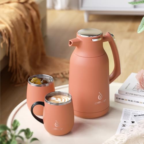 Thermal Coffee Carafe 68oz (Coral / 68 Ounces)