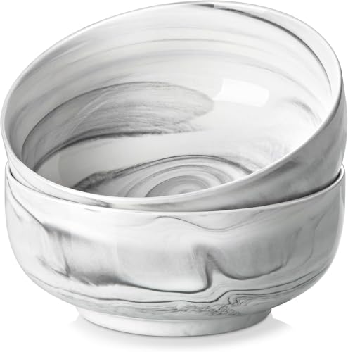 Salad Soup Bowls Set of 2 (Marble Grey / 44 OZ (Set of 2))