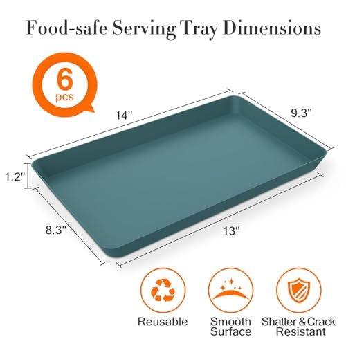 6 pcs Serving Tray for Entertaining