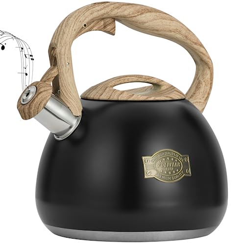 POLIVIAR Tea Kettle (2.7 Quarts / Black Ti-N)