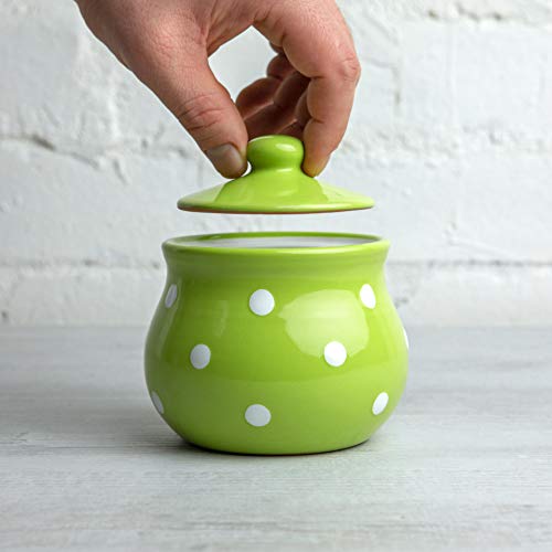 Ceramic Sugar Bowl with Lid (Green)