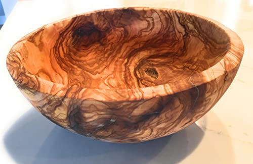 12" Artisan Olive Wood Serving Bowl (XXL 12 inch)