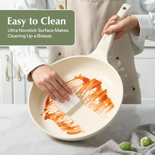 Ceramic Pan Nonstick (Beige / 11inch Frying Pan)
