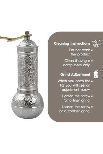 Decorative Handmade Coffee Grinder (Silver)