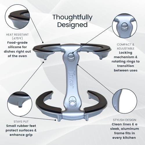 Pot Lid Holder While Cooking (Classic Black)