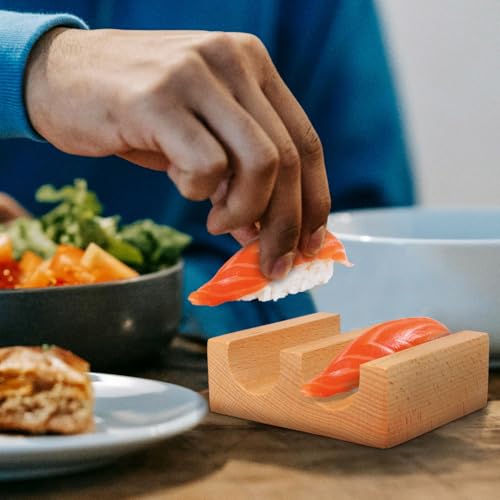 Hand Roll Sushi Holder U Shaped Sushi Stand Taco Rack Serving Plate for Japanese Cuisine Home Kitchen Party 4.52X3.93X1.57In