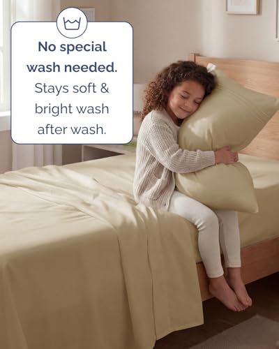 Twin Size 3 Piece Sheet Set (13 - Beige / Twin)