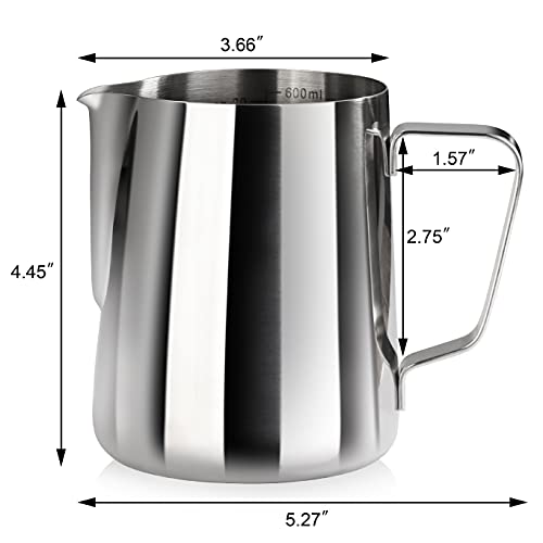 Stainless Steel Frothing Pitcher (20.3 Ounces)