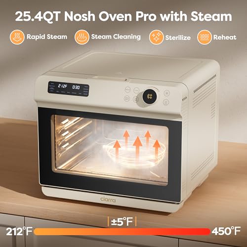12-in-1 Countertop Steam Oven with Air Fryer, 25.4QT Nosh Oven Pro (Cream / 25.4QT)