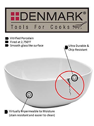 Denmark White Porcelain Chip Resistant Scratch Resistant Commercial Grade Serveware (3 PC ROUND SERVING BOWL)