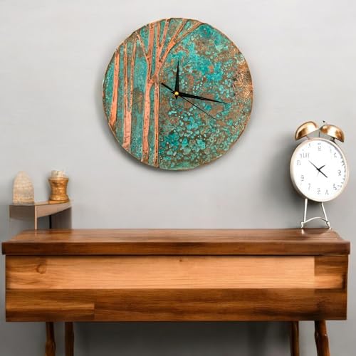 Handmade Copper Wall Clock Artisan Touch in Every Piece (Tree of Time / 20)