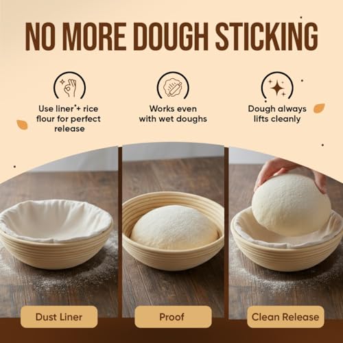 Complete Banneton Bread Proofing Basket Set