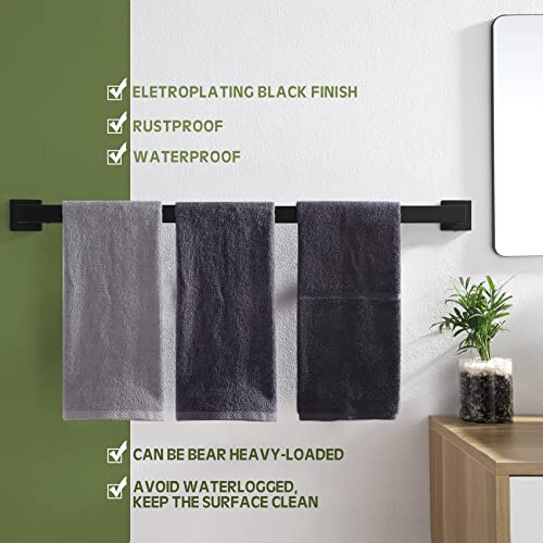 36 Inch Single Towel Bar (Matte Black / 36-Inch)