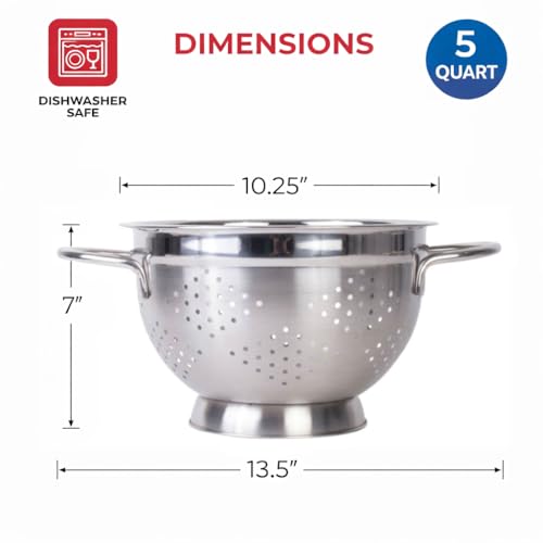 Pierced Colander (5-Quart, Pierced / Stainless Steel)