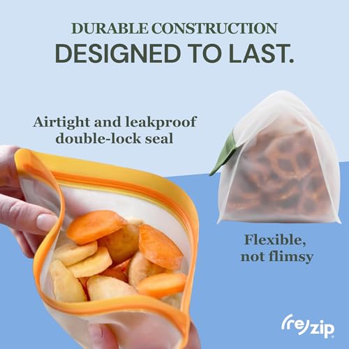 Reusable Gallon Freezer Food Storage Bags (8 Pack)